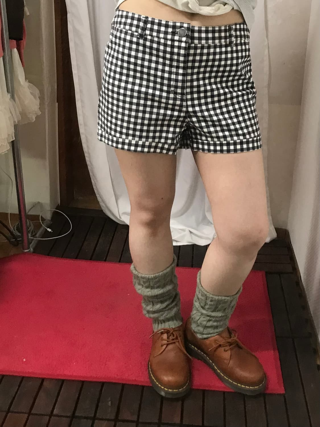 JPN check short pants 상품이미지3