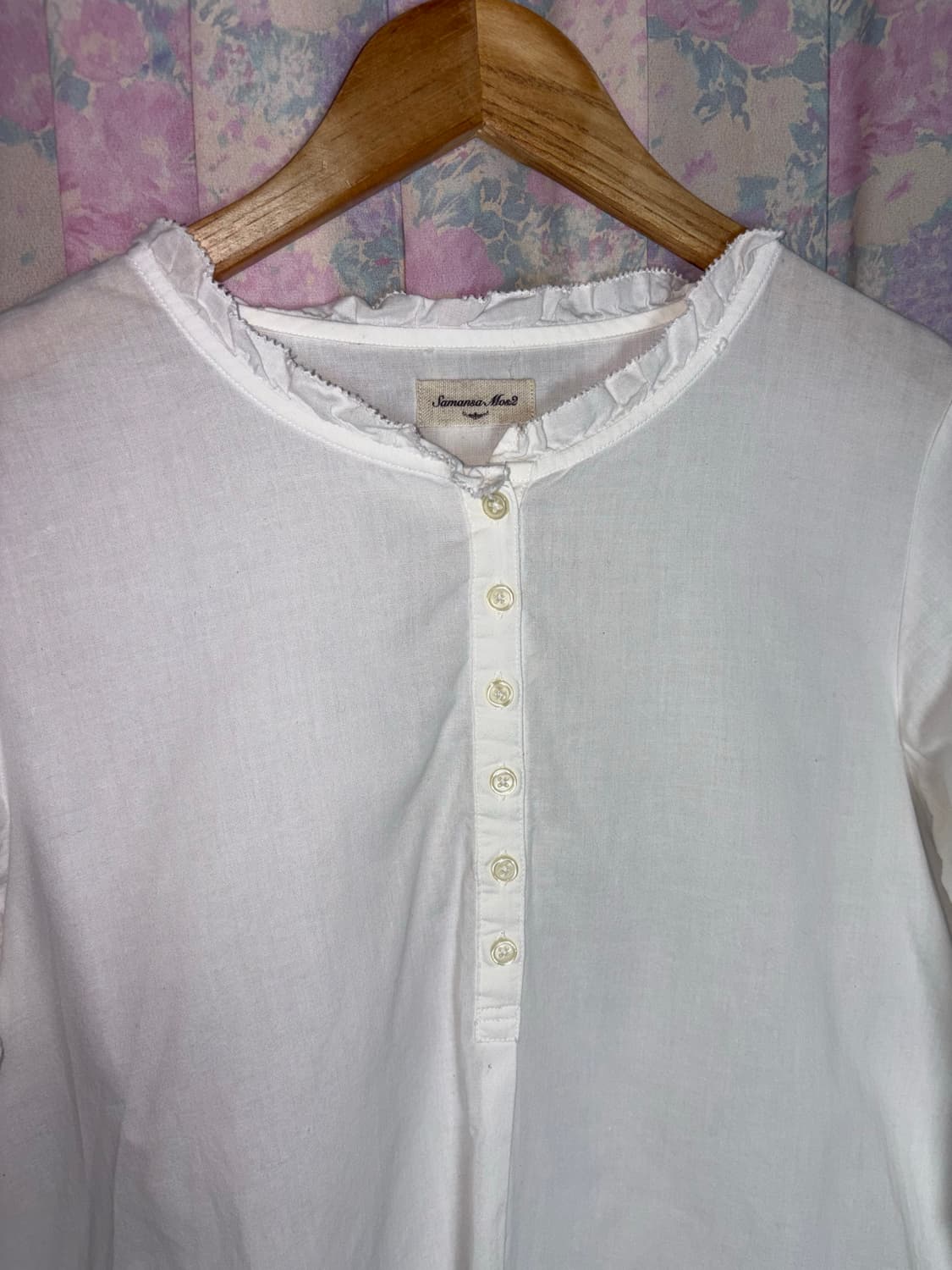 화이트 프릴 넥 블라우스 상품이미지7