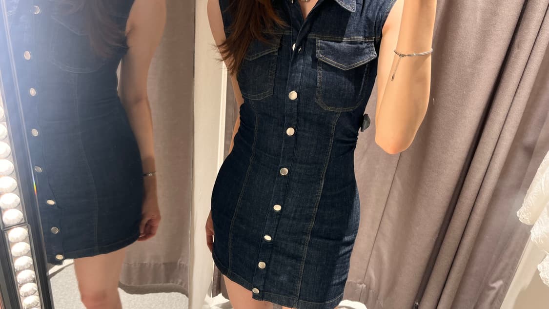 Zara denim mini dress 상품이미지1