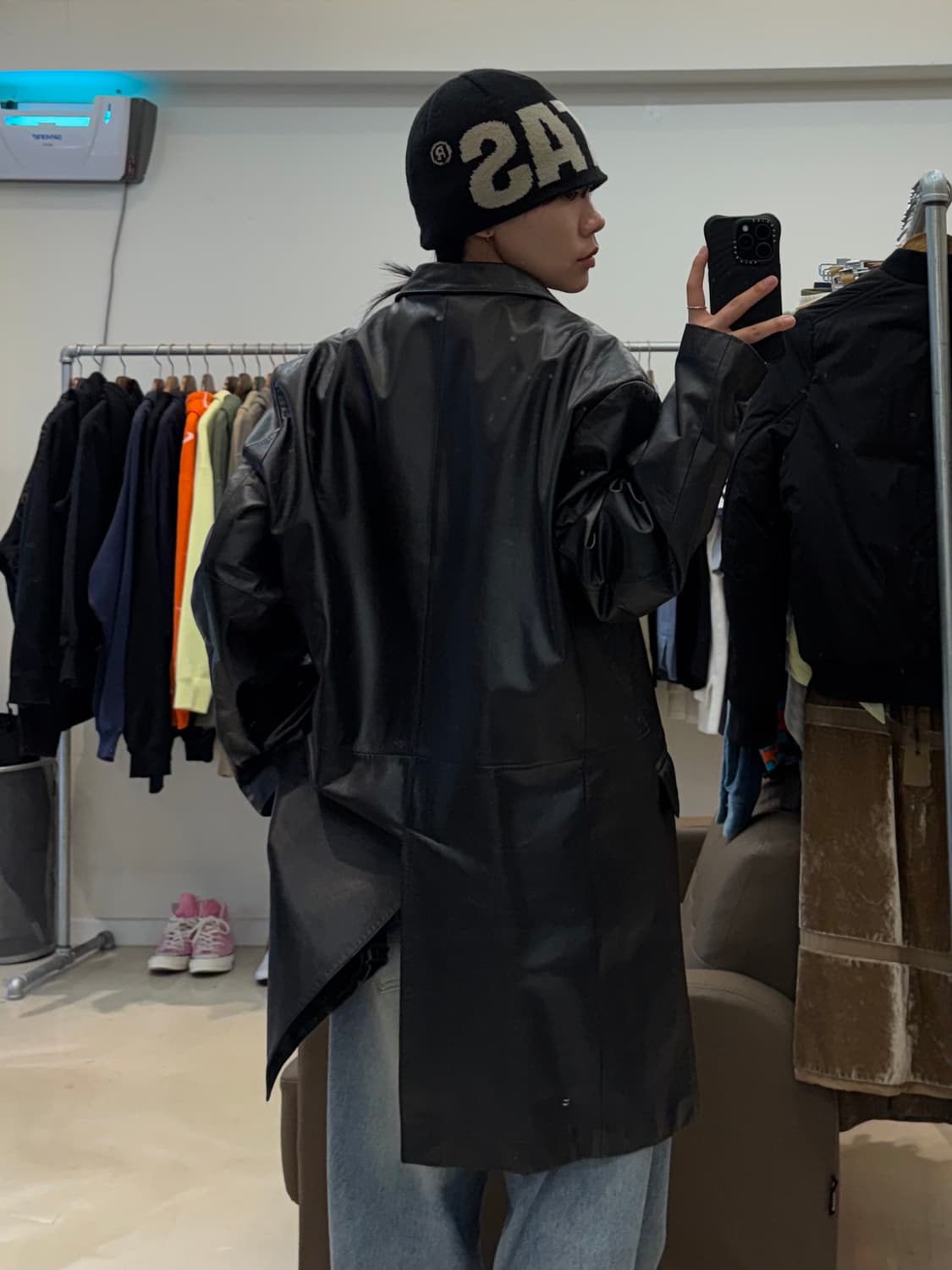 지안니 아르미 롱 레더 자켓 상품이미지7