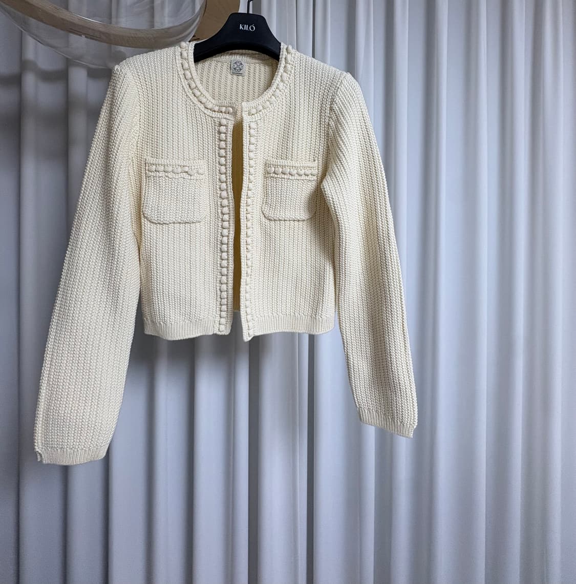 앳코너 폼폼 크롭 자켓 가디건 상품이미지1