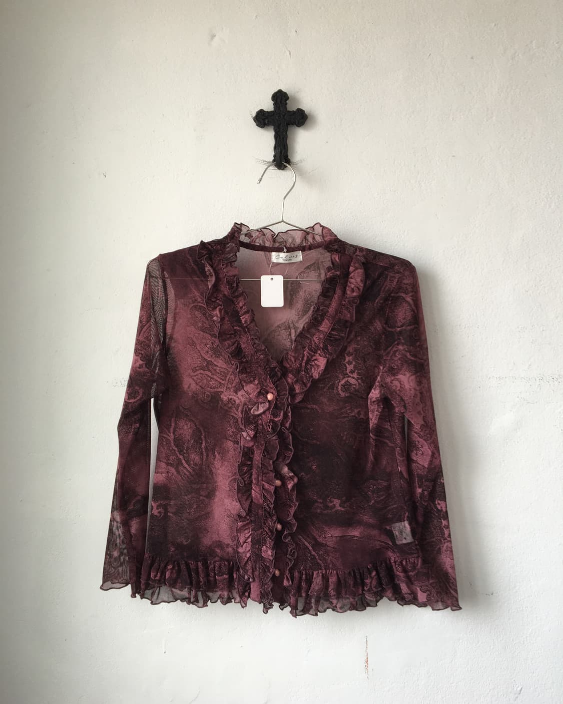 Full printing frill mesh jacket 상품이미지2