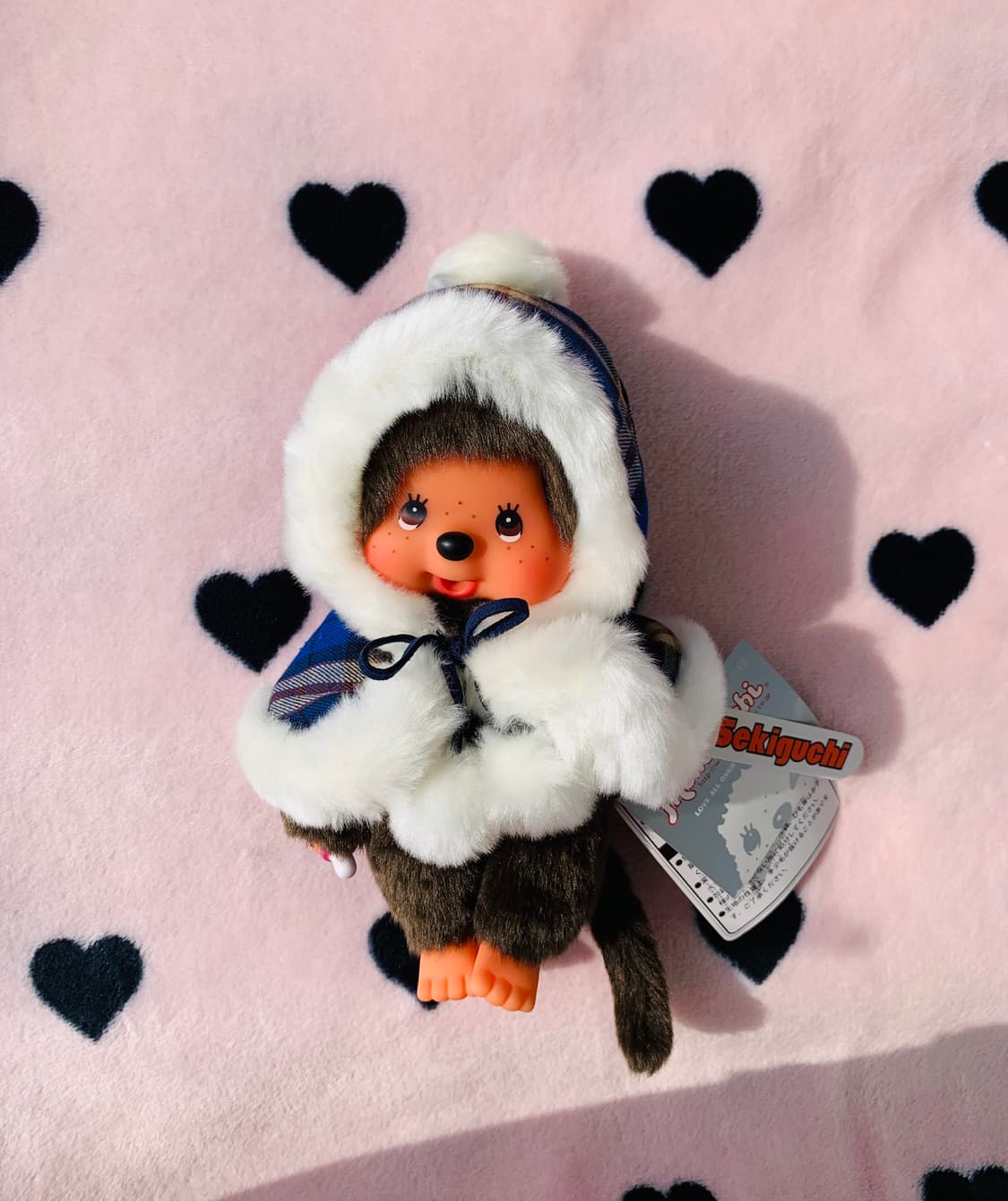 💙몬치치 체크 판초 망토 블루 상품이미지1