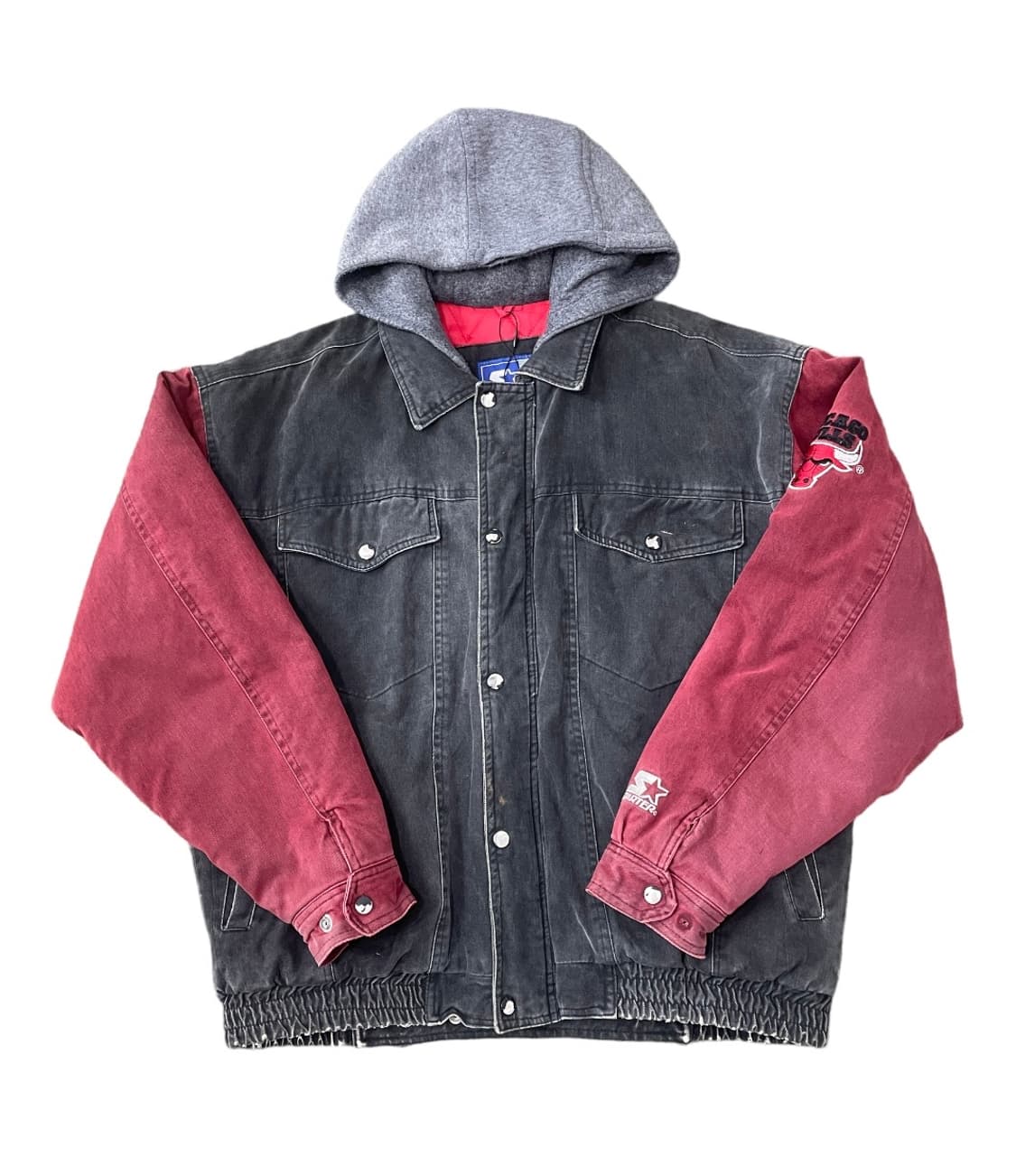 90’s 스타터 시카고불스 후드 바시티 자켓 상품이미지1