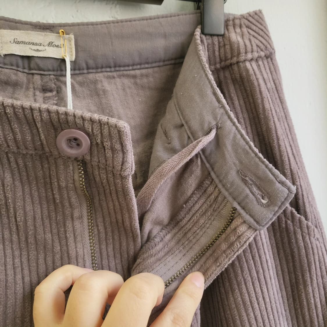Samansamos2 그레이쉬라벤더 코듀로이 팬츠 상품이미지4