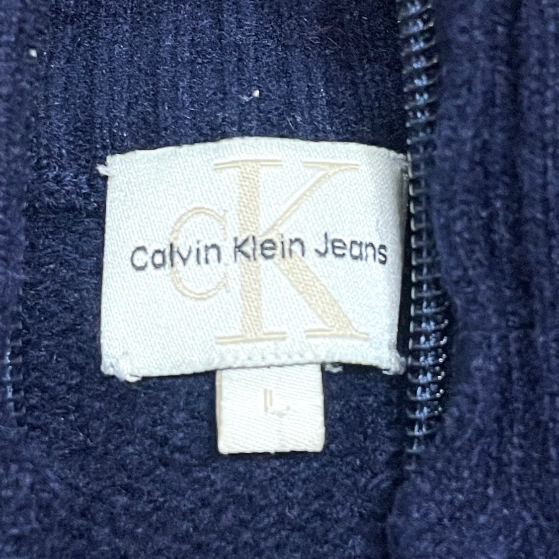 캘빈클라인진스 네이비 울 니트 집업 여성L 상품이미지5