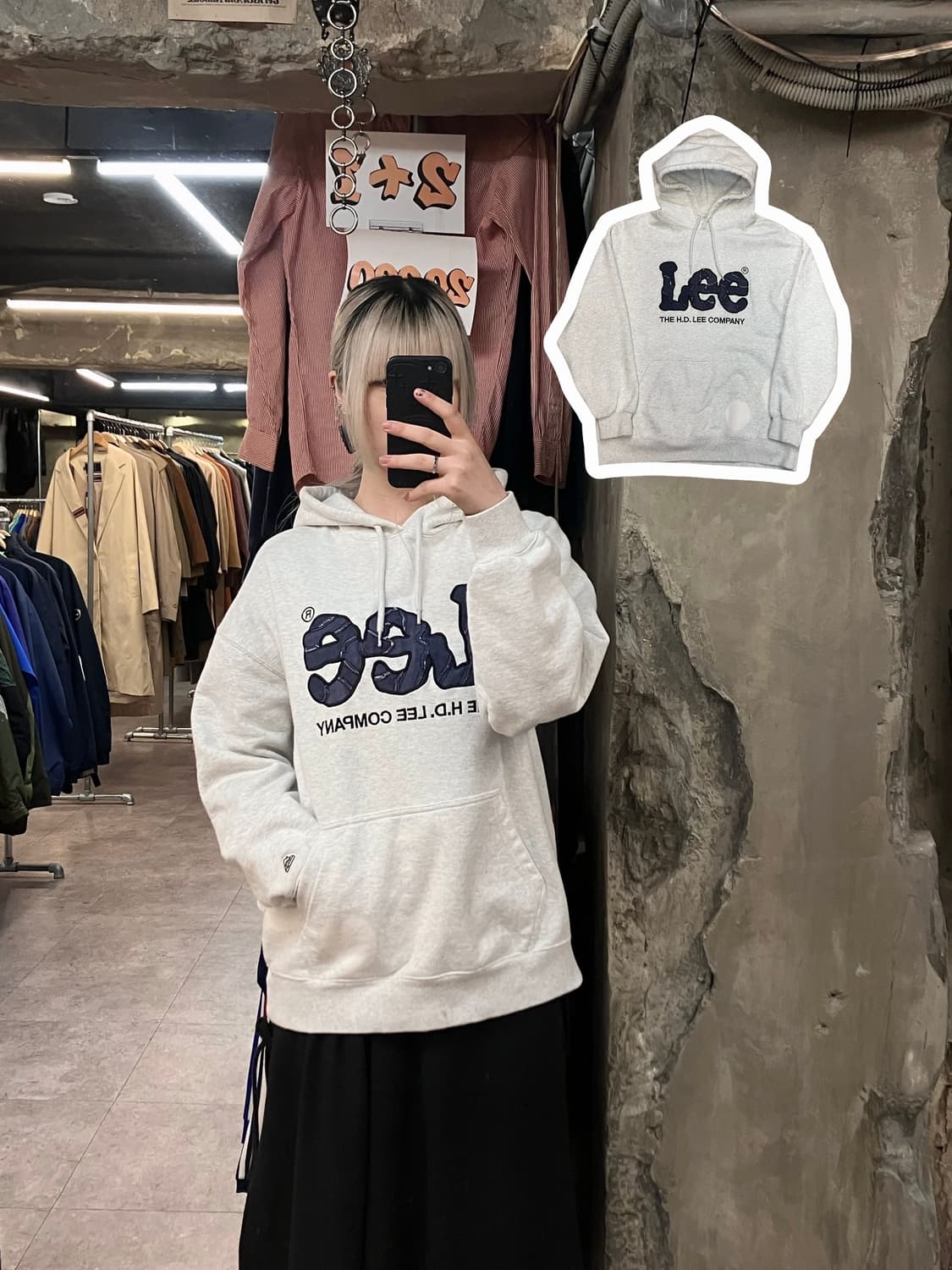 리 후드티 화이트 M  #csz3191 상품이미지1