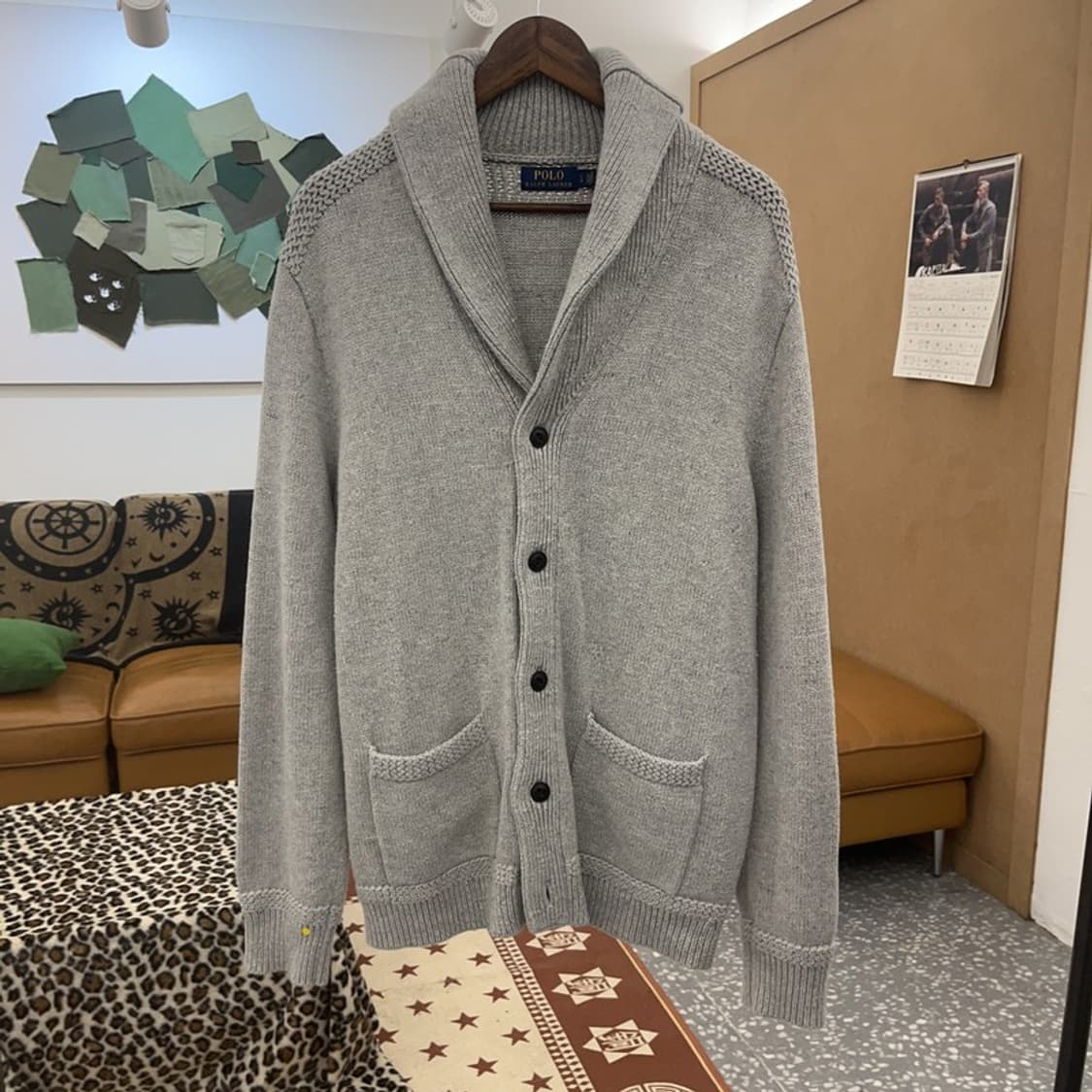 폴로 랄프로렌 빈티지 여리 모던 캐주얼 숄카라 가디건 L C08929 상품이미지3