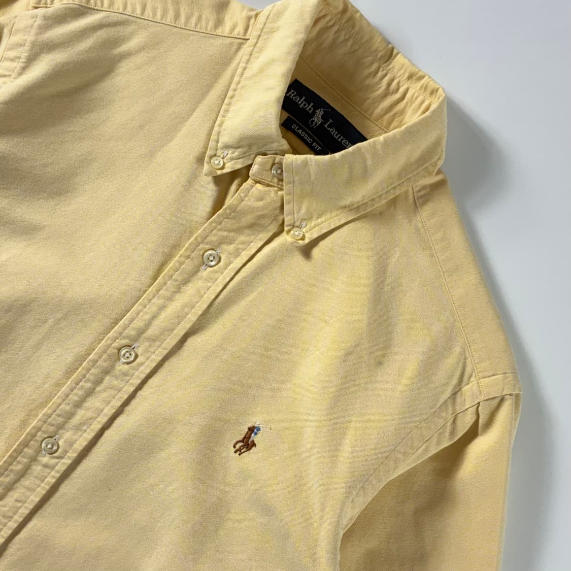 Polo  폴로 랄프로렌 자수 코튼 옐로우 옥스퍼드 셔츠  상품이미지3