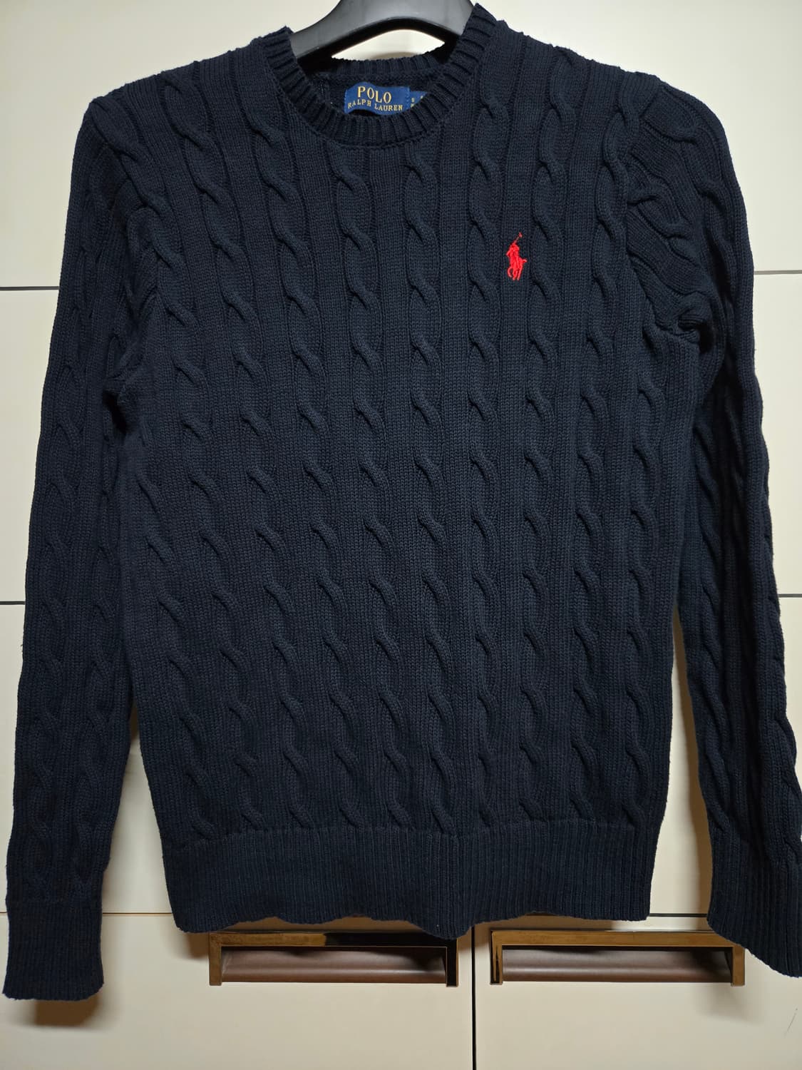 폴로 랄프로렌 여성 네이비 케이블 니트 상품이미지1
