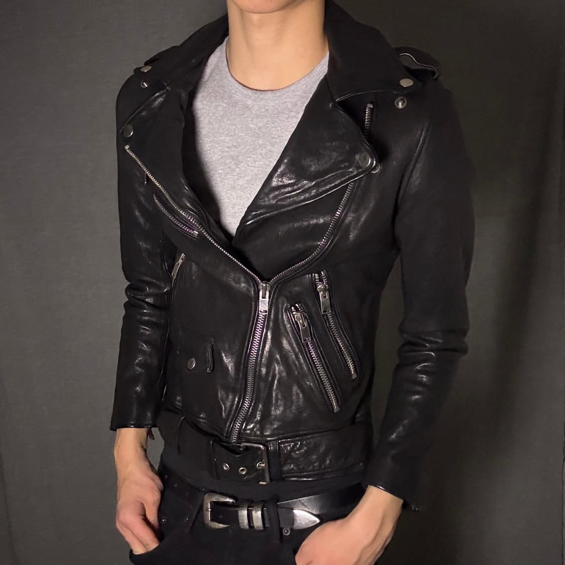 lamb skin leather jacket 상품이미지3