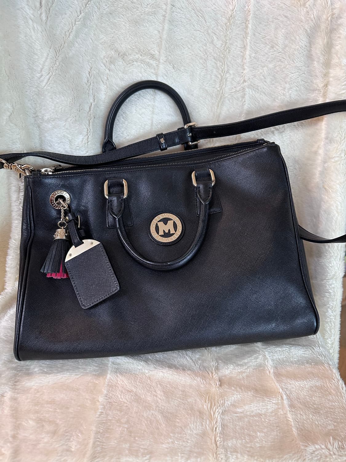 메트로시티 정품 사피아노 투웨이 토트백 (블랙/상태양호) 상품이미지2