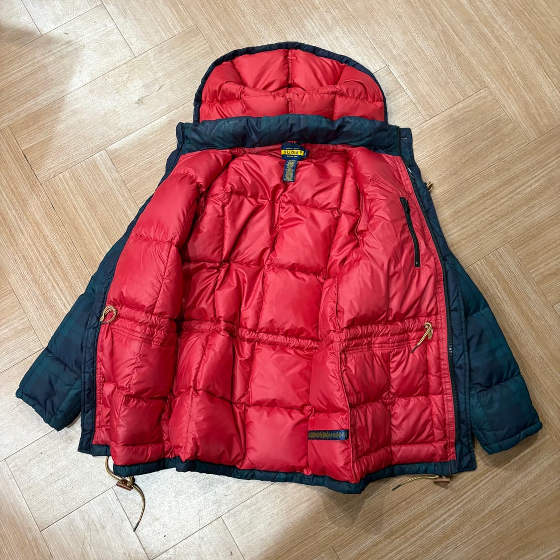 랄프로렌 럭비 타탄 체크 다운 후디드 파카(탈부착) 상품이미지8