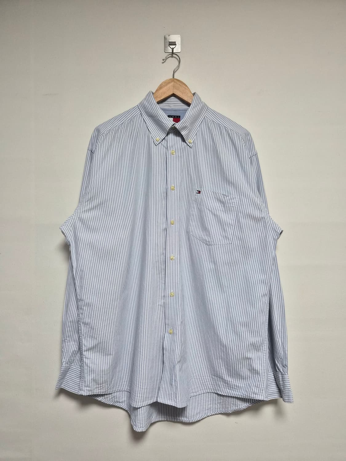 타미힐피거Tommy 옥스포드 스트라이프 셔츠 L - S377 상품이미지1