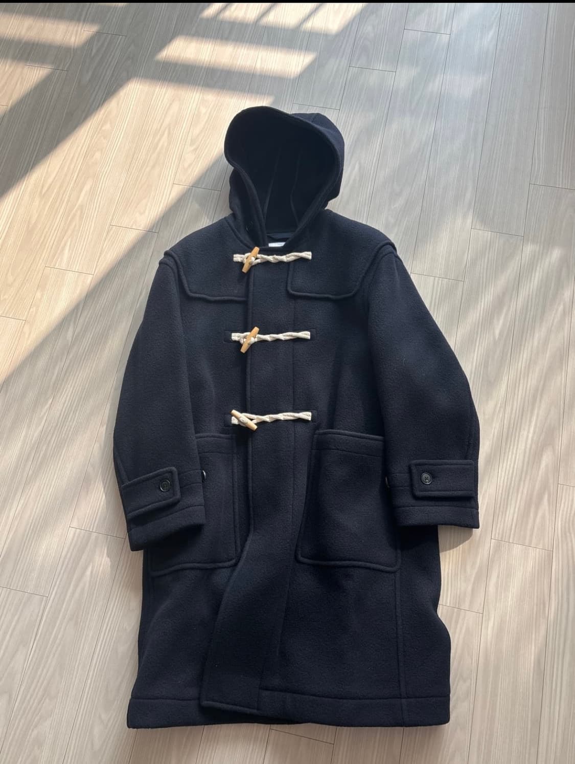 커버낫 네이비색 울 떡볶이 코트 M 상품이미지1