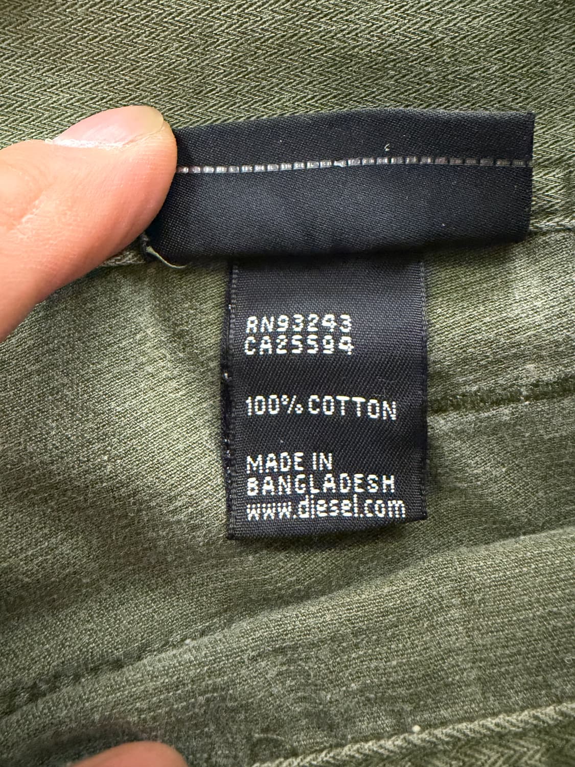 Diesel 밀리터리 올리브 카고 바지 28 상품이미지9