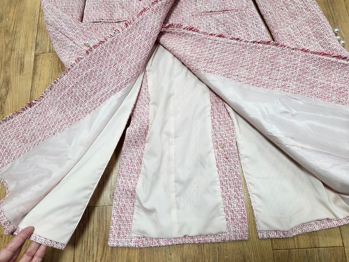 블루페페(BLUPEPE) 진주버튼 트위드자켓 55 새상품 상품이미지5