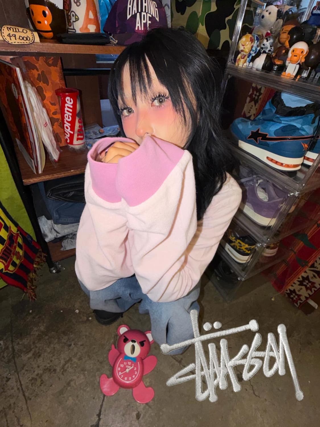 Stussy Pink & Purple Logo Sweatshirts  상품이미지1