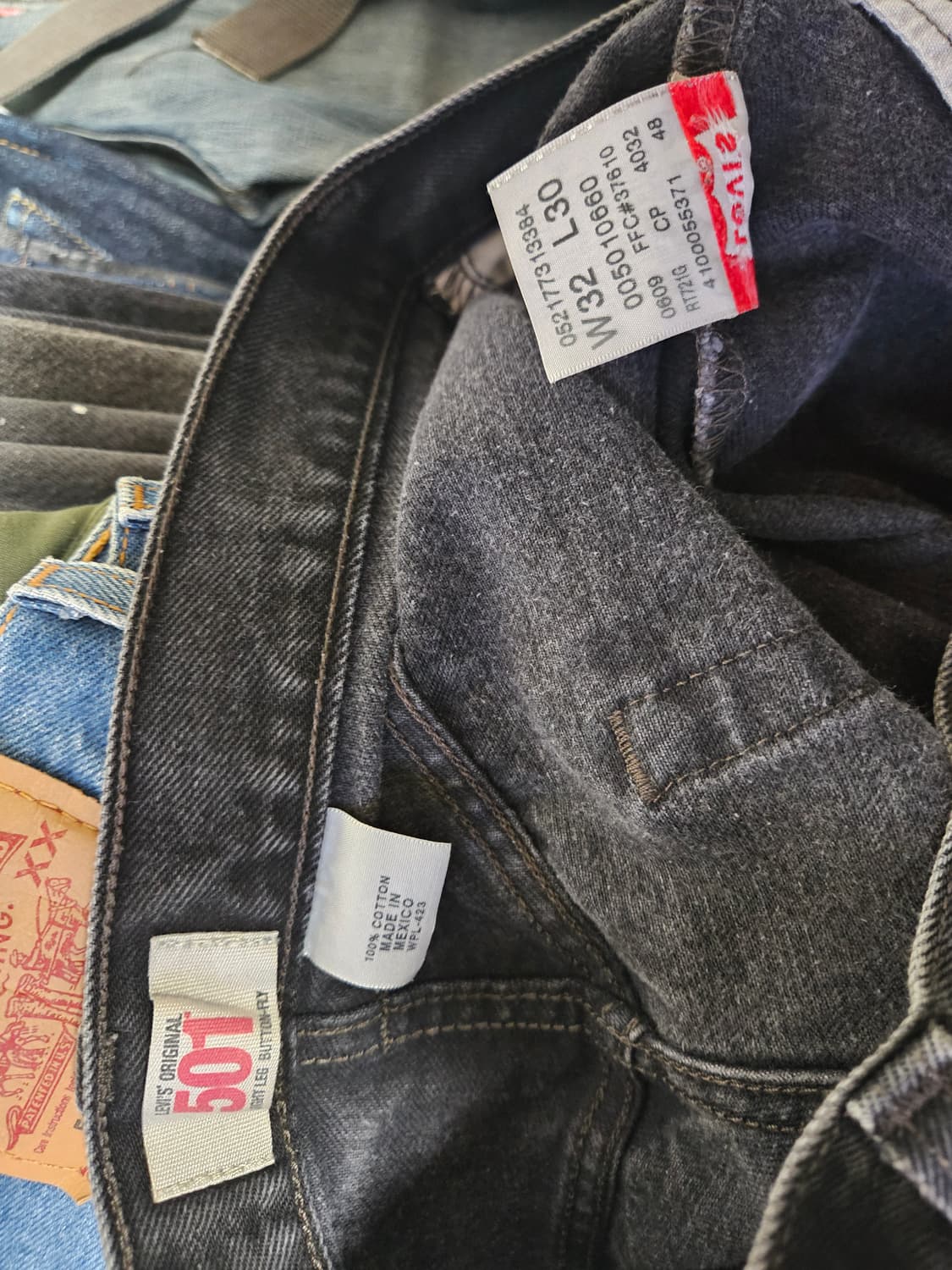 00s levis 501 32x30 리바이스 블랙진 0660 상품이미지4