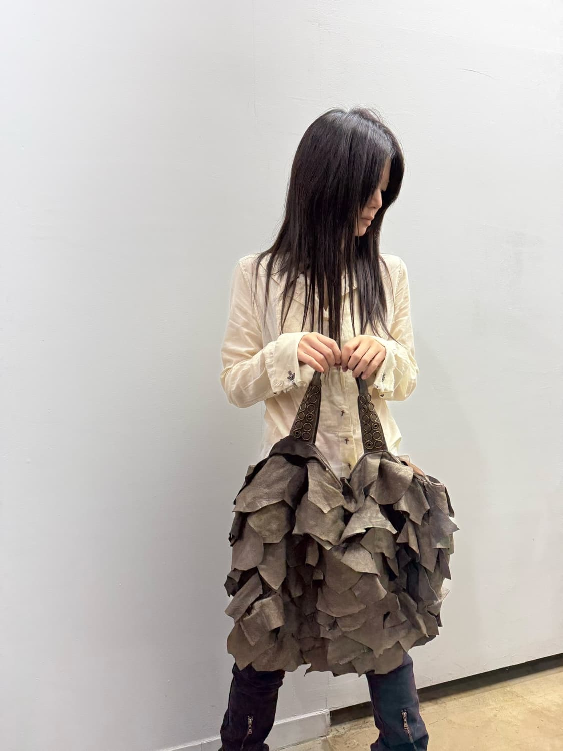 리얼레더 디테일 숄더백 상품이미지8