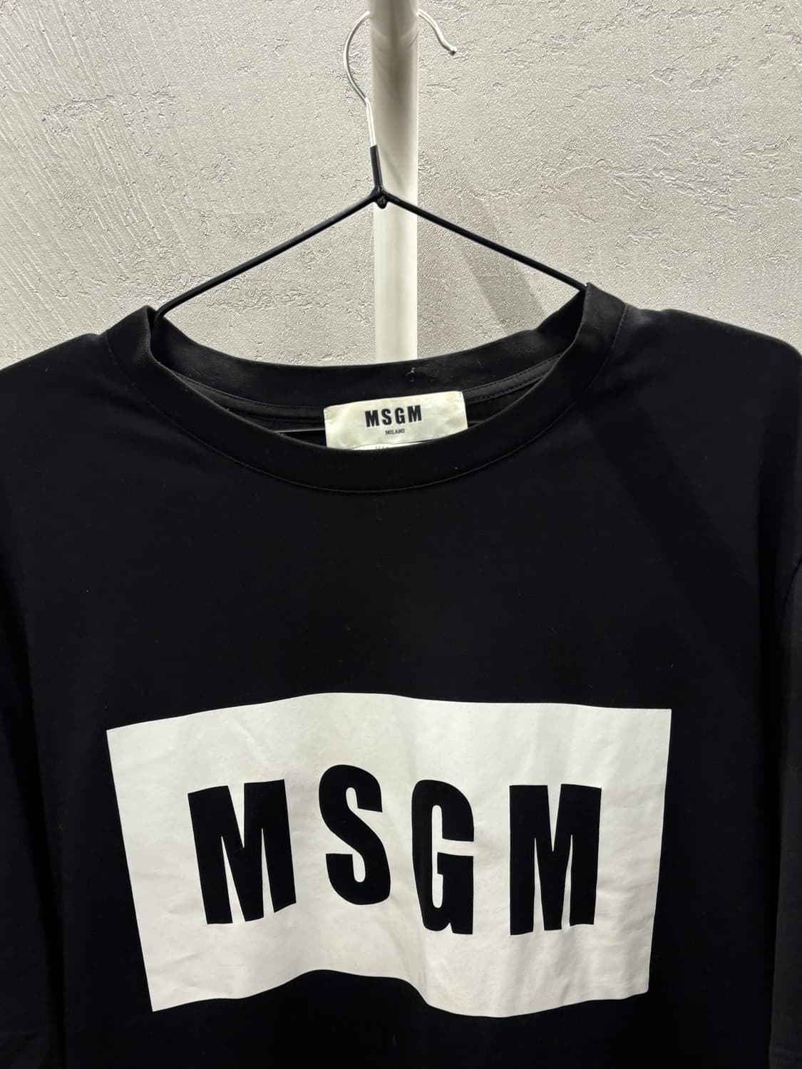 MSGM 블랙 로고 티셔츠 XL 상품이미지3