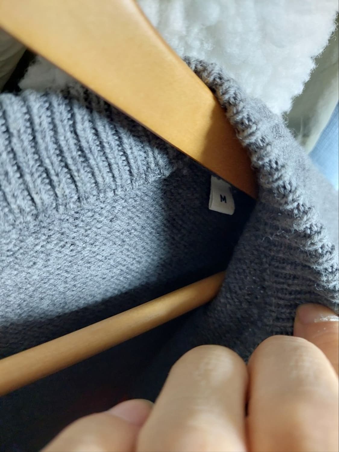 아미 그레이 빅하트 로고 니트 오버핏 m 상품이미지8