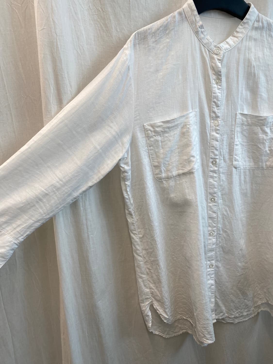 GU 린넨혼방 7부 셔츠(M) 상품이미지6