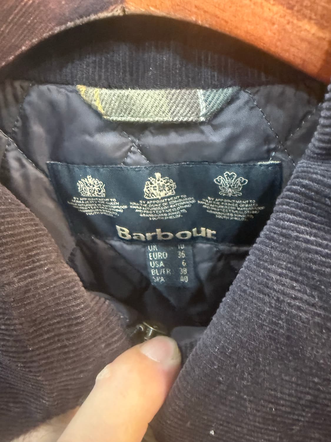 40/55-66 정품 바버 왁싱 자켓 팝니다 상품이미지2