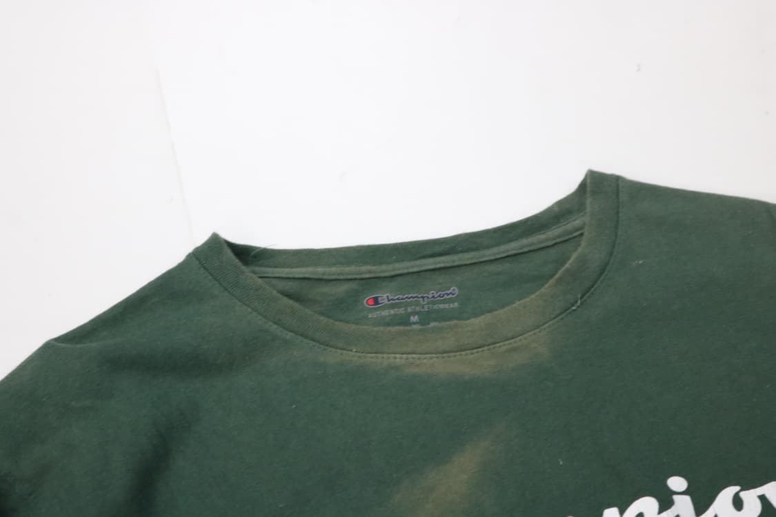 챔피온 빈티지 로고 그린 반팔 티셔츠 (M) 상품이미지4