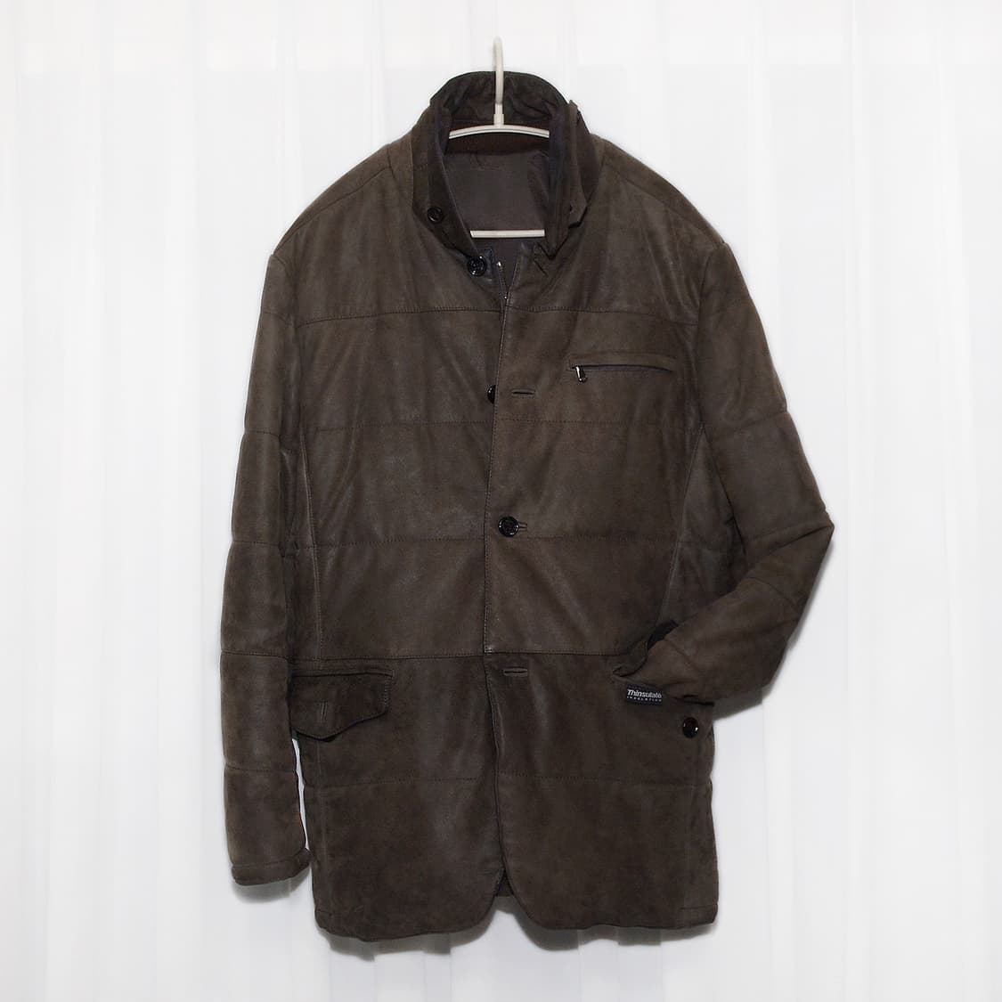 프랑코 페라로 이태리 양가죽 누벅레더 패딩 자켓 (100) 상품이미지1