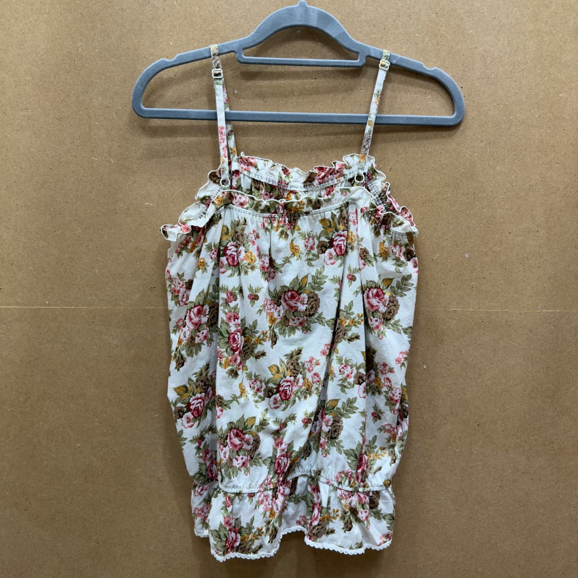 로리즈팜 빈티지 로즈 패턴 레이스 나시 상품이미지7