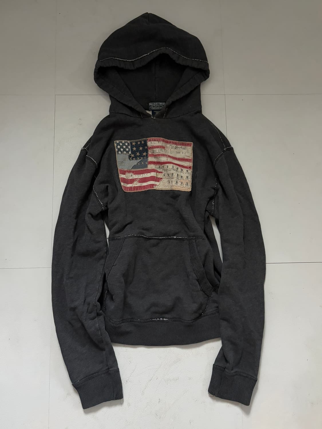 • Charcoal Polo Jeans American Flag hood 상품이미지1