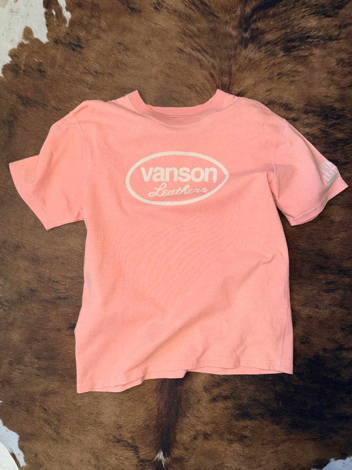 Vanson Leathers Pink Embroidery T-shirt 상품이미지1