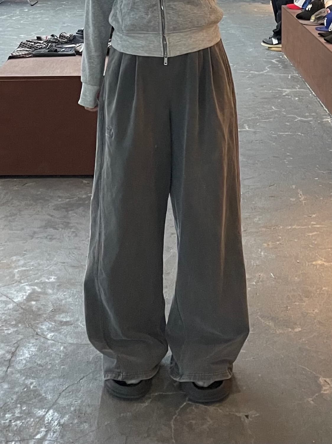 세터 빈티지 워싱 와이드 트레이닝 팬츠 H1281 상품이미지1