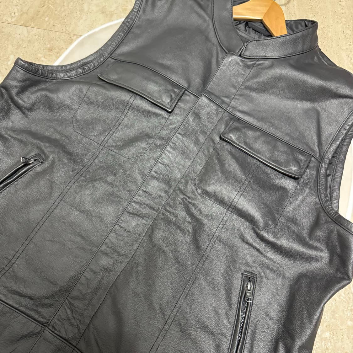 [2XL] 할리데이비슨 버팔로 레더 베스트 상품이미지3