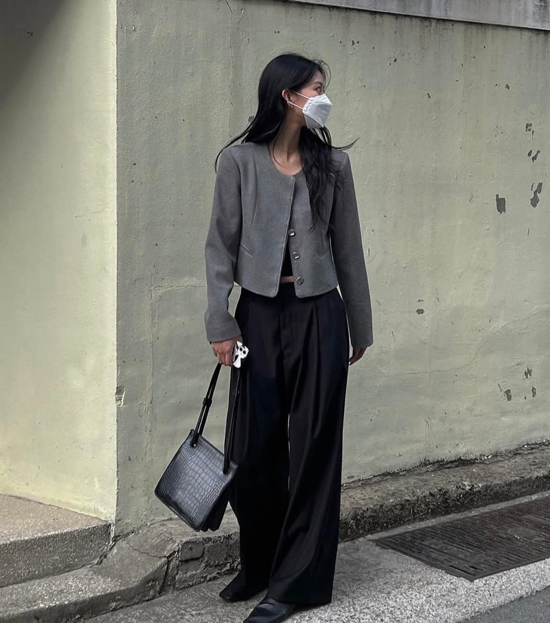 트리밍버드 트위드 자켓 그레이 상품이미지1