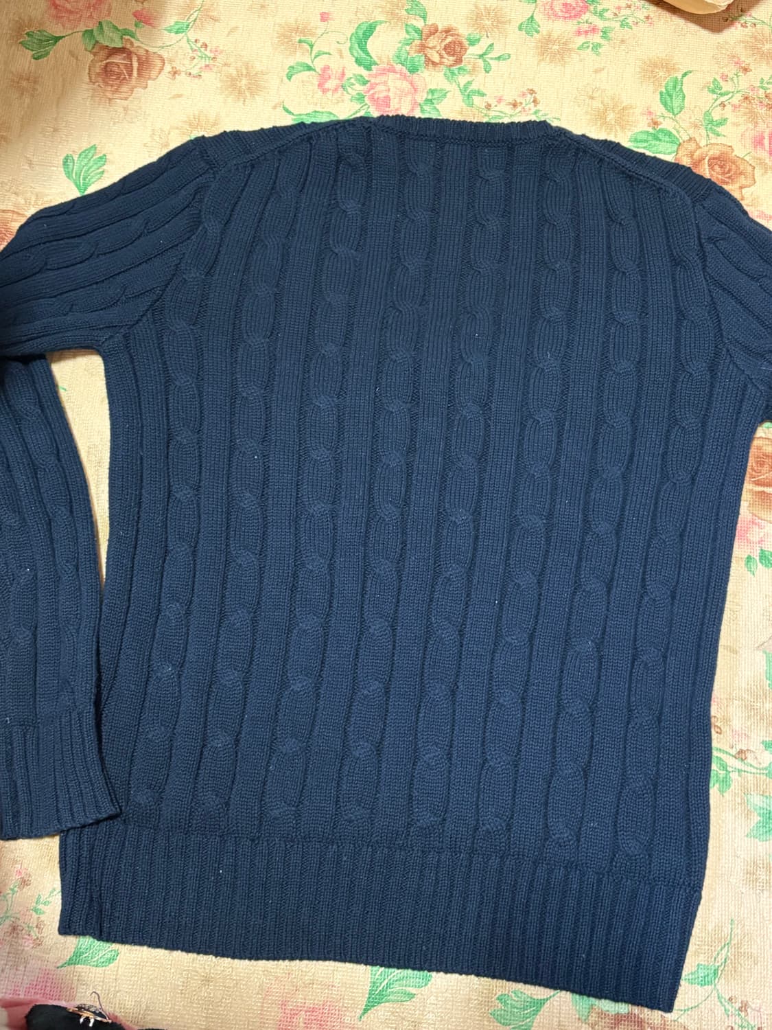 폴로 여성용 브이넥 니트 네이비 상품이미지3