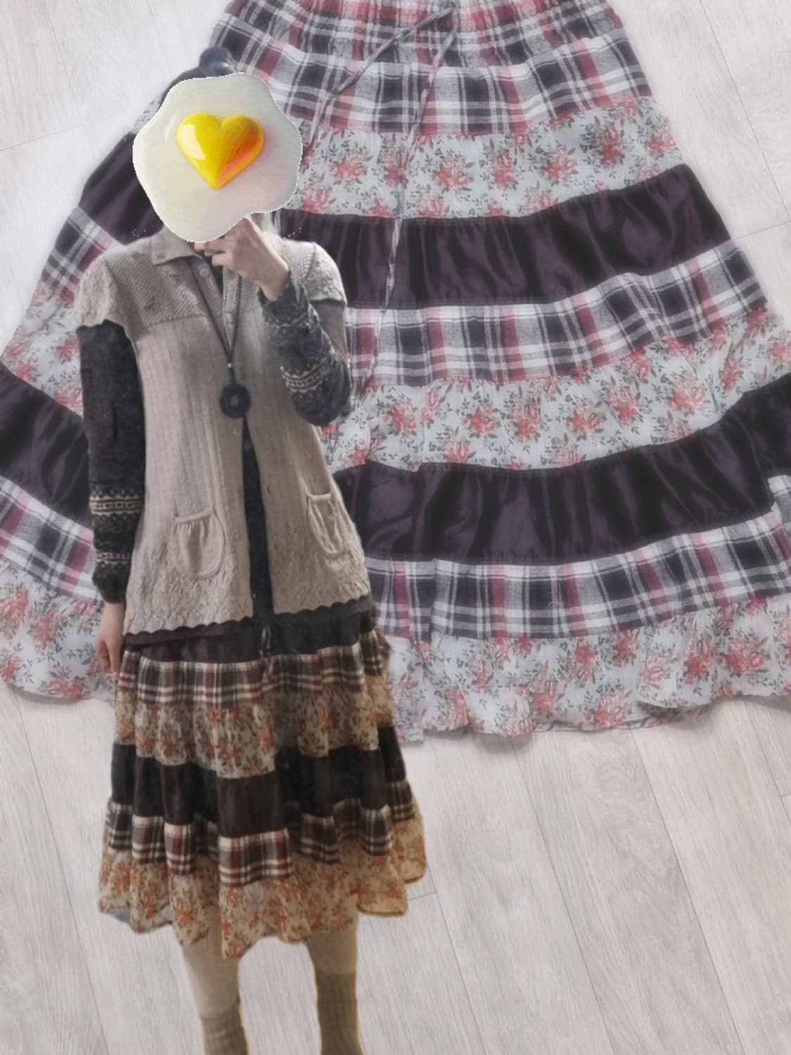 모리걸 패치스커트 코디 세트 상품이미지1