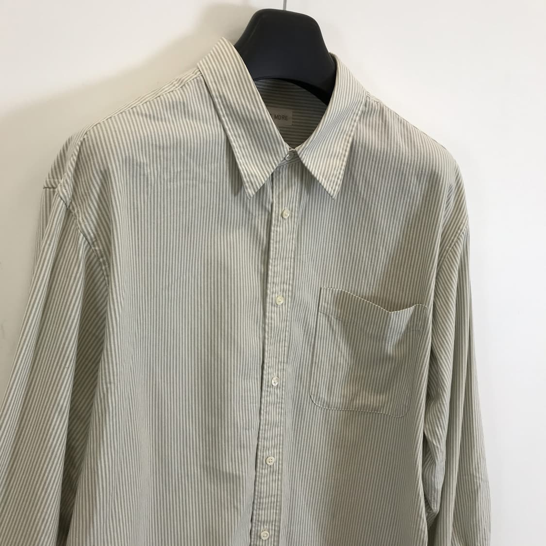 토마스모어 스트라이프 셔츠 그레이그린 [L] 상품이미지2