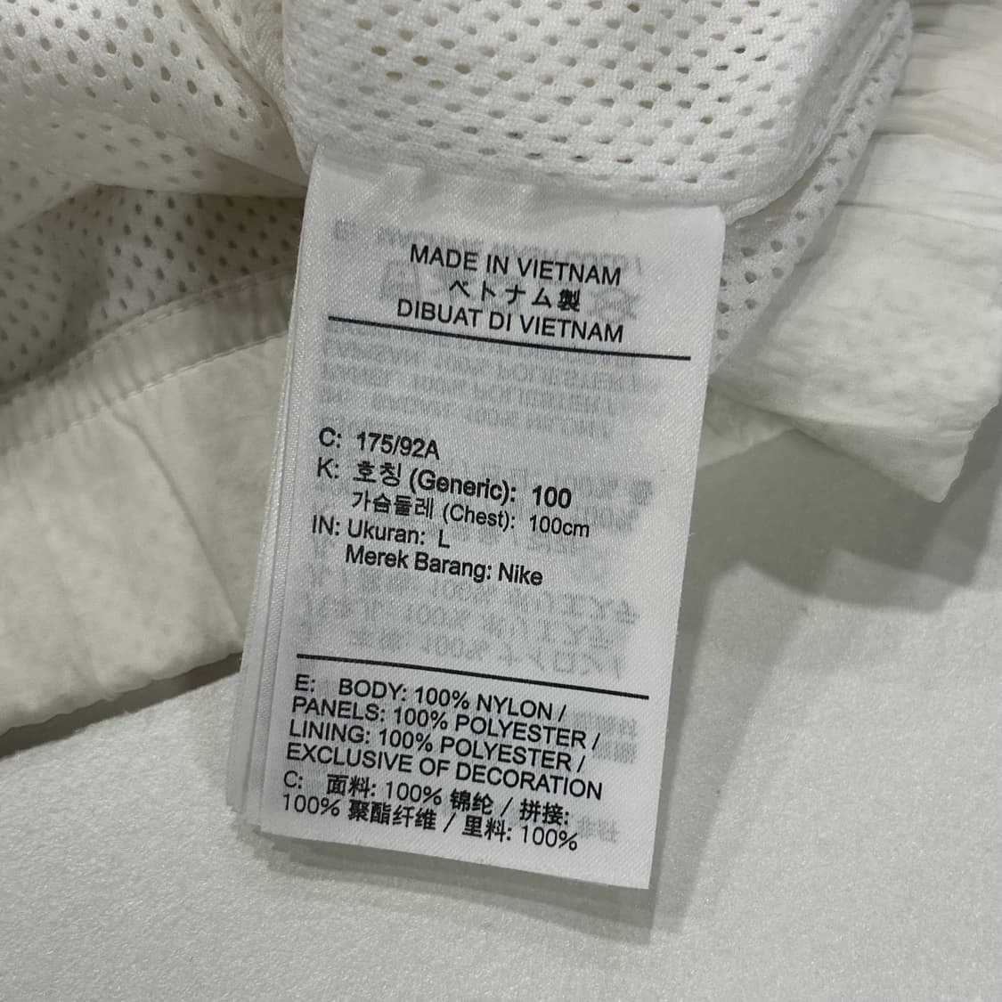 [L] 나이키 빅 스우시 바람막이 화이트/블랙 상품이미지7