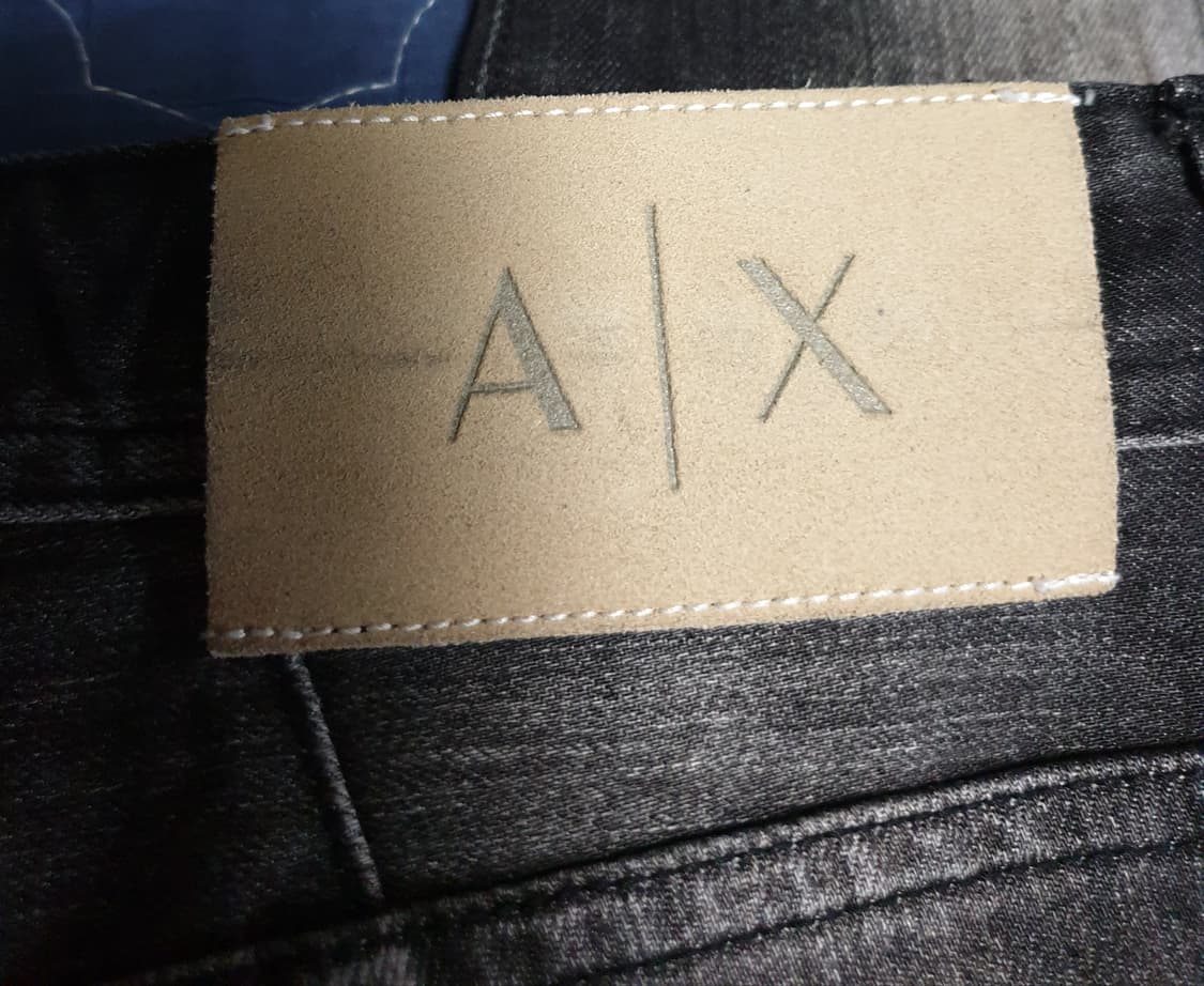 아르마니 익스체인지 스키니핏 스트레치 워싱 데님진 흑청 (31) 상품이미지6