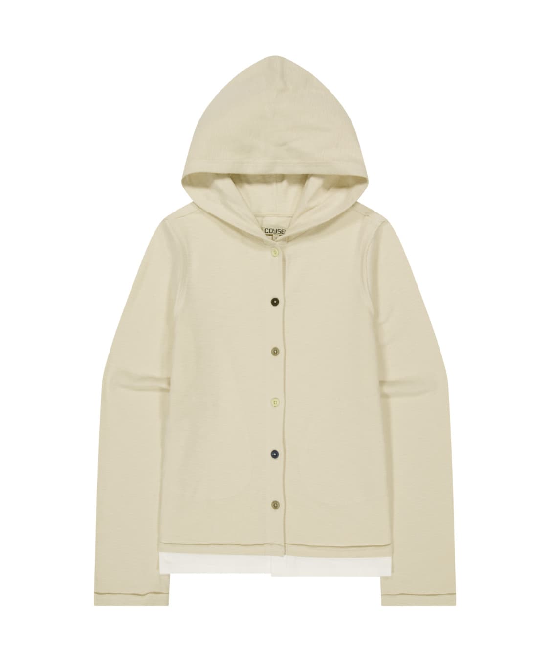 코이세이오 투폴드 버튼 업 후디 아이보리 1사이즈 상품이미지1