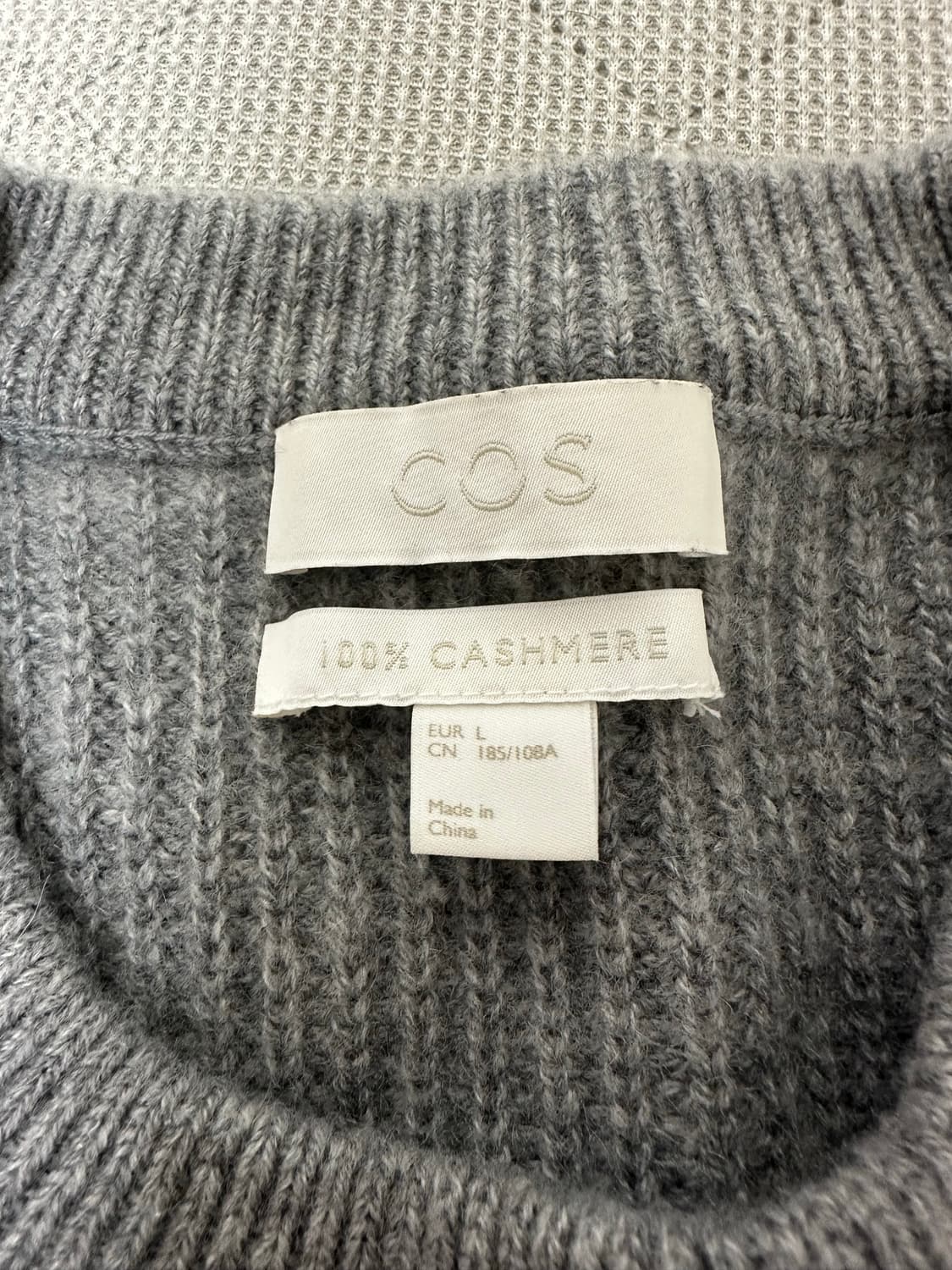 코스 캐시미어 100% 니트 그레이 L 상품이미지1