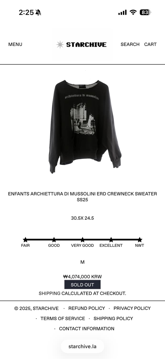 ERD MUSSOLINI CREWNECK L 상품이미지4