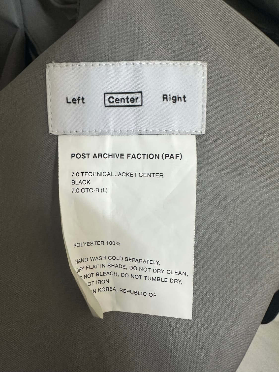 포스트아카이브팩션 7.0 센터 테크니컬 자켓 L 상품이미지4
