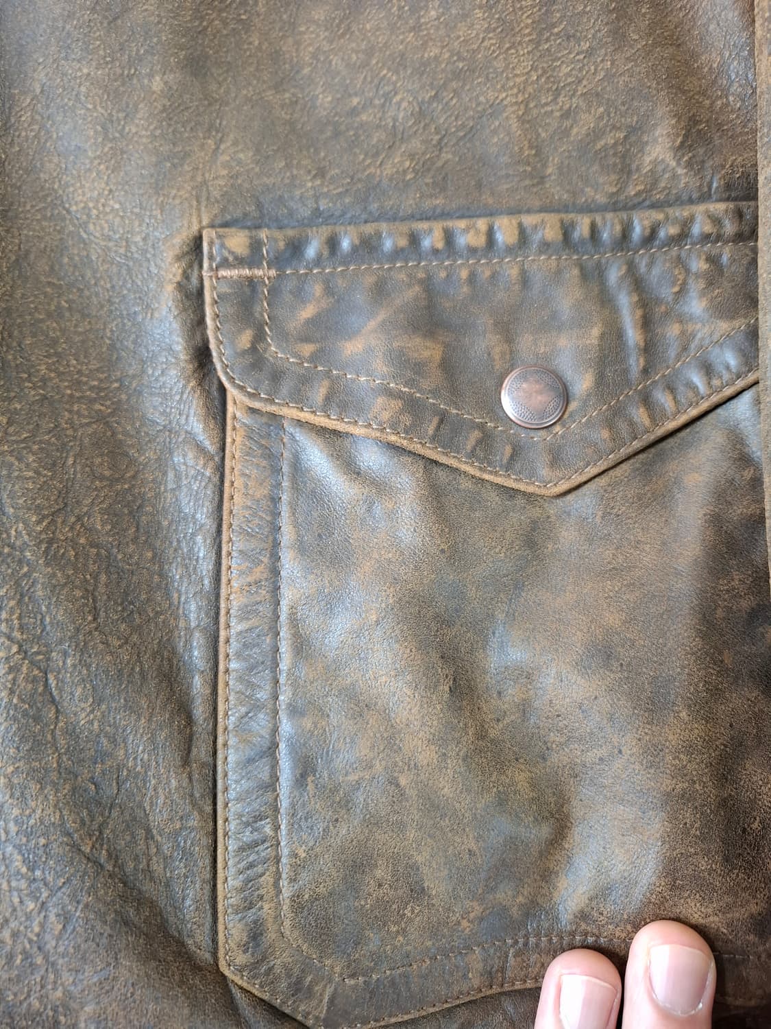 M 23fw 더블알엘 A-1 인디고 레더 보머 자켓 상품이미지6