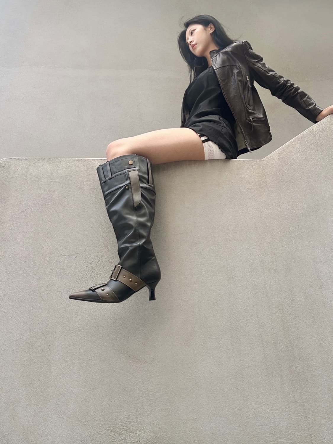 Dark knight buckle long boots 상품이미지6