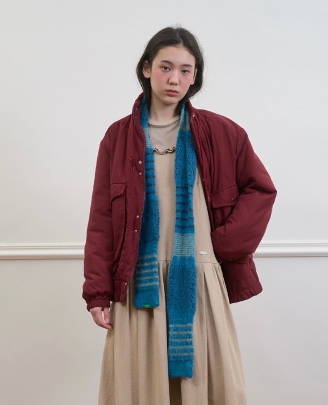 노컨텐츠 pocket jumper 패딩 - 딥 레드 상품이미지1