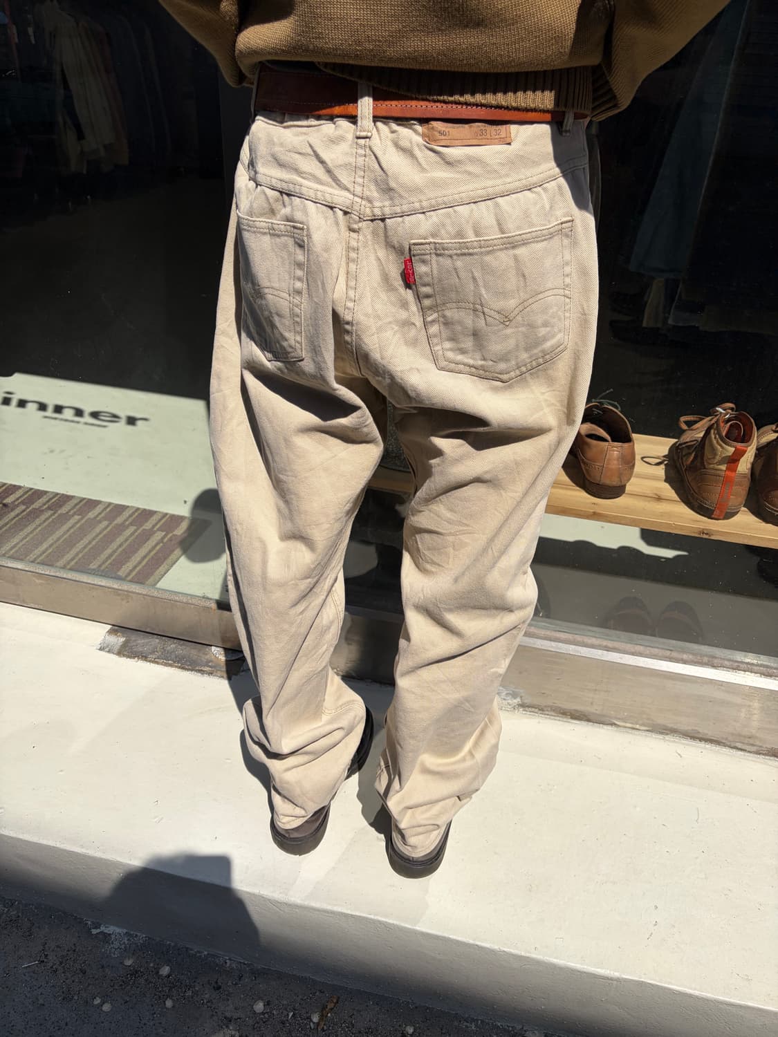 Levi’s 501 베이지 코튼 팬츠 33 상품이미지1