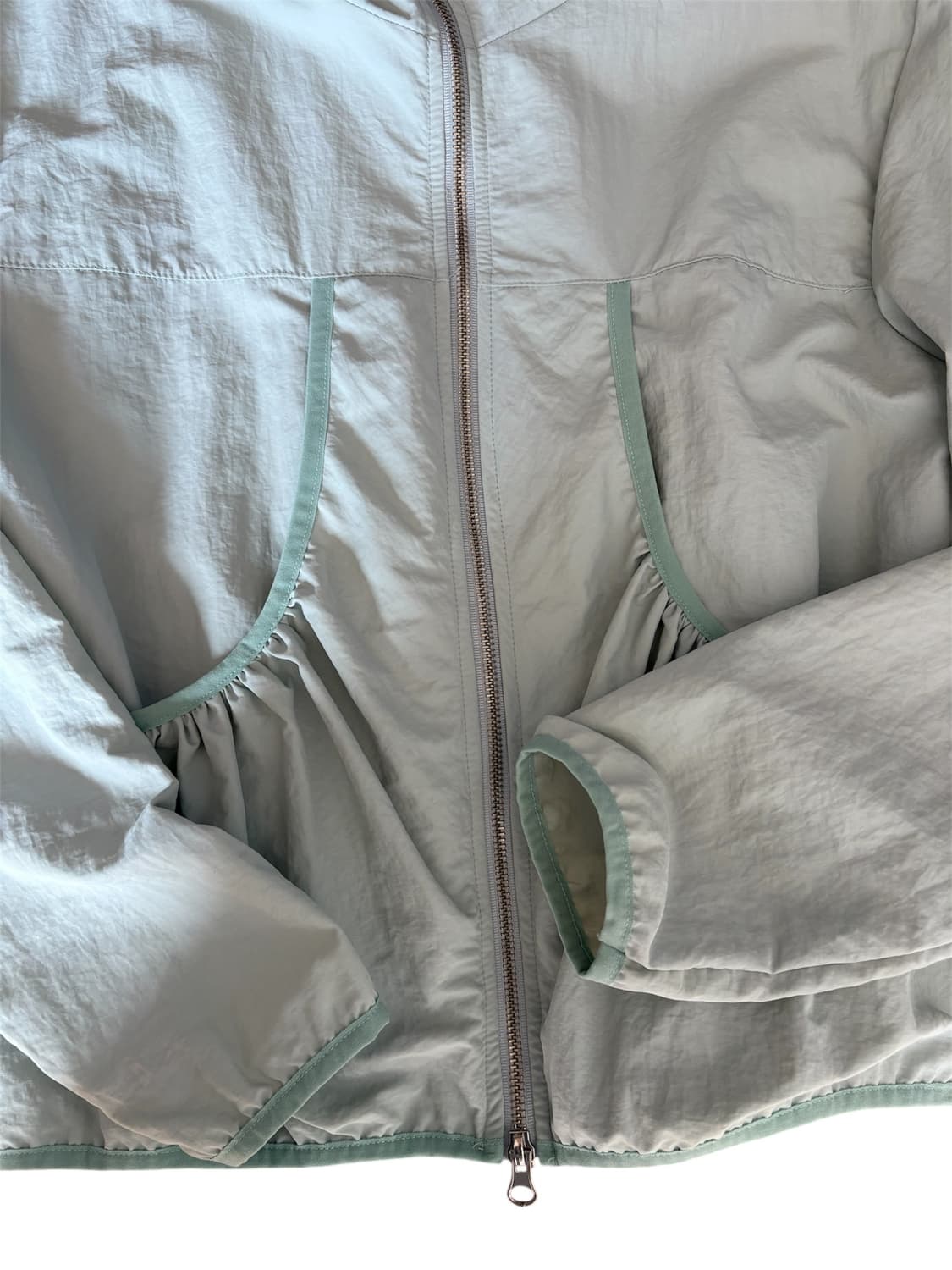 유니크 민트색 바람막이 상품이미지3